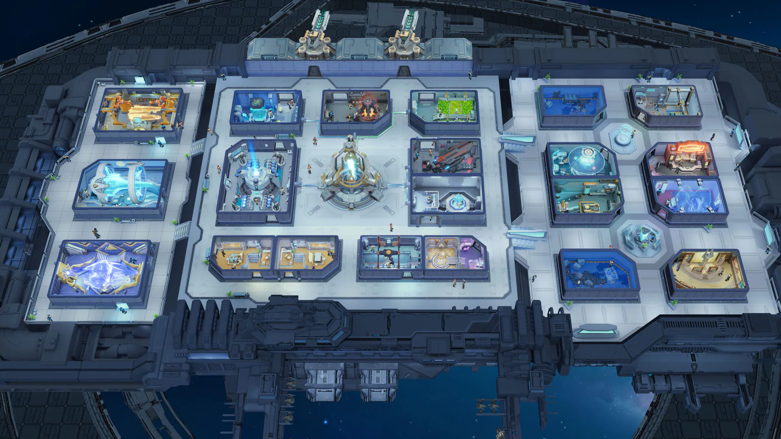 Foundation: Galactic Frontier artwork showing characters and a spacecraft
