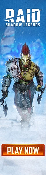 RAID: Shadow Legends Christmas promotional banner featuring three Champions