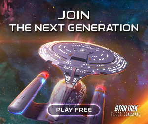 Star Trek Fleet Command banner with Star Trek: The Next Generation characters